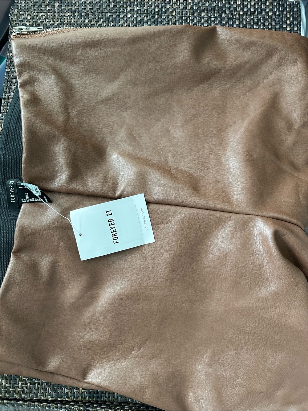 Forever 21 Faux Leather Pants in Camel Brown